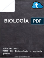 Tema 23 Biotecnologia e Ingenieria Genetica