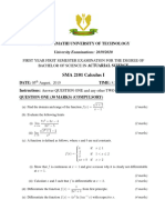 SMA 2101 Calculus I