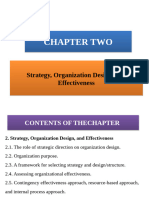 Chapter Two: Strategy, Organization Design, and Effectiveness