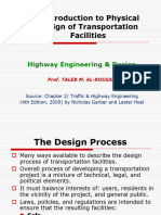 1 - Introduction To Physical Design of Transportation Facilities