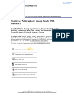 Validity of Actigraphy in Young Adults With Insomnia