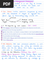 Cost Management Techiques - Handwritten