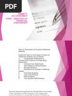 Subject-Accountancy Topic - Analysis of Financial Statements