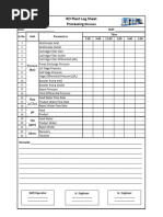 Plant Log Sheet (Processing)