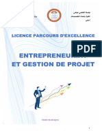 Entrepreneuriat Et Gestion de Projet: Licence Parcours D'Excellence