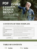 Sustainable Fashion Design Brand Pitch Deck