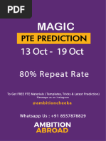 PTE Prediction 13 To 19 Oct