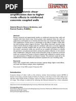 Rivard Et Al 2021 Inelastic Seismic Shear Amplification Due To Higher Mode Effects in Reinforced Concrete Coupled Walls