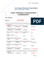 Chemistry Solution First Term 2024 - 2025