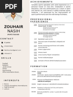 CV Professionnel Simple Beige Et Noir PDF