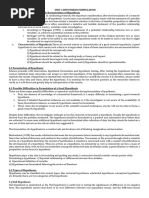 Unit 4 Hypothesis Formulation and Sampling