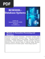 BCSE302L-Database Systems Module - 5