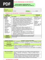 Sesión de Aprendizaje de Matemática