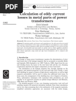 Calculation of Eddy Current Losses in Metal Parts of Power Transformers