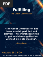 Fulfilling The Great Commission