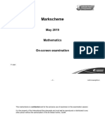 May 19 Mathematics English Markscheme