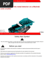 How To - Set Up The Metal Detector On A Maxtrax Cone Crusher