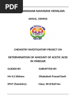 Chemistry Investigatory Project of Class Xii