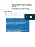 Module 11 Far Completing The Acctg Cycle For A Merchandiser