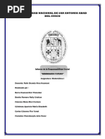 Informe Matematica I