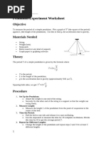 Pendulum Expt