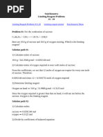 Stoichiometry Limiting Reagents