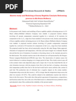 Kinetic Study and Modeling of Heavy Naphtha Cataly