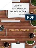 PTIT - Lesson 5 - Impact Techniques and Handling The Q - A