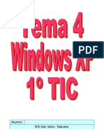 Tema4 Windows XP 1TIC Curso 0809 Adaptado IES San Isidro