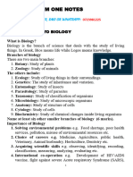 Biology Form One Notes