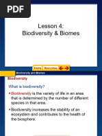 Env Sci - Lesson 4 - Biodiversity & Biomes