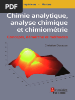 Chimie Analytique Analyse Chimique Et Chimiometrie Concepts Demarche Et Methodes Sommaire