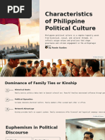 Characteristics of Philippine Political Culture