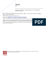 Changes in Mean Levels of Thinking in Grades 1-8 Through Use of An Interaction Analysis System Based On Bloom's Taxonomy