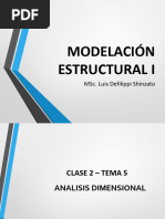 Modelación Estructural I - Clase 2 - Tema 5 - ANALISIS DIMENSIONAL