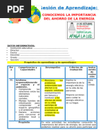 1° Sesión Día 1 PS Conocemos La Importancia Del Ahorro de La Energía