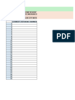 Template - Student Profile and Pre-Test Score Sheet