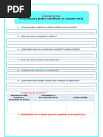 Ficha de Comunicación - Compartimos Nuestro Plato Nutritivo - e