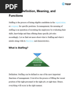 Staffing Class 12 Notes