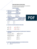 Tarea Domicliaria de Cuarto Grado