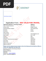 Application Form NOT VALID FOR TRAVEL