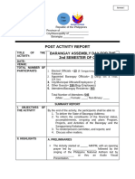 Annex I - Post Activity Report Template