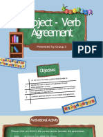 Subject Verb Agreement Group 3