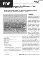 Advanced Science - 2022 - Reineke Matsudo - Efficient Frequency Conversion With Geometric Phase Control in Optical