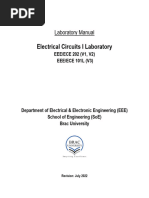 EEE101L - Electrical Circuits I Laboratory - Manual - Trimester