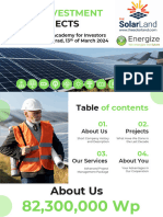 Energize & The Solar Land Solar Investment Projects