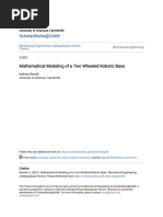 Mathematical Modeling of A Two Wheeled Robotic Base