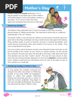 UKS2 Mothers Day Differentiated Reading Comprehension