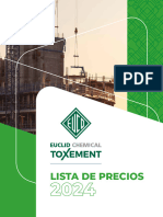 Lista de Precios Toxement Abril 2024