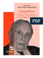 Canguilhem. Histoire Des Sciences Et Politique Du Vivant